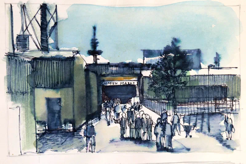 Entlang des Hafens in Münster